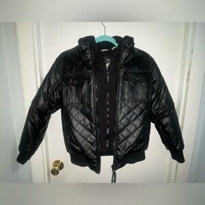 $100 OBO Kids Black Pelle Pelle Quilted Jacket